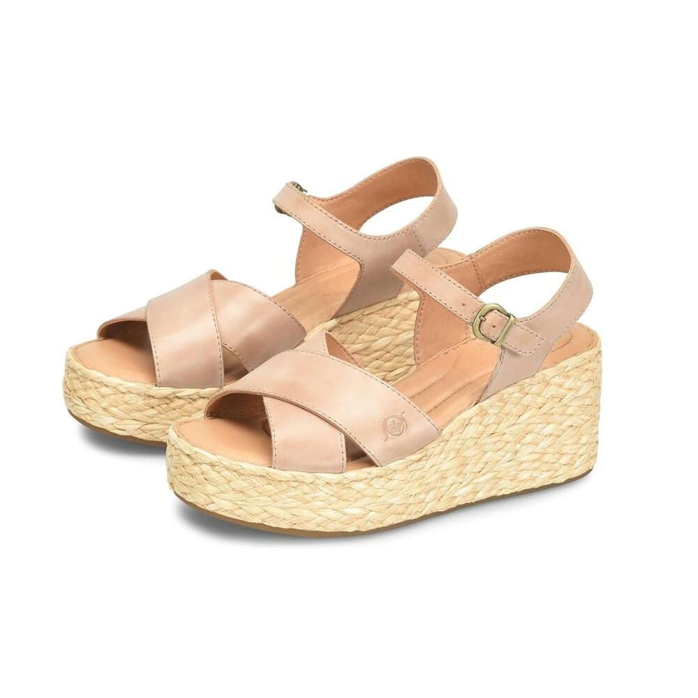 Born Moriah Tan Wedge Sandals